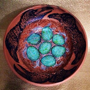 Grandmother Raven Nest Blessing Bowl of Mica Clay from New Mexico image 6