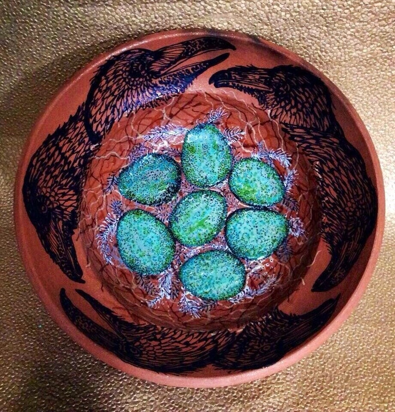 Grandmother Raven Nest Blessing Bowl of Mica Clay from New Mexico image 6