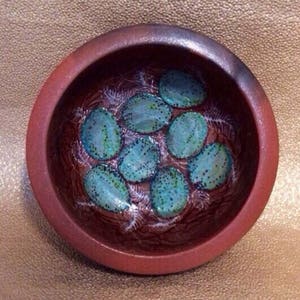 Custom Raven Nest Blessing Bowl of Mica Clay from New Mexico image 2