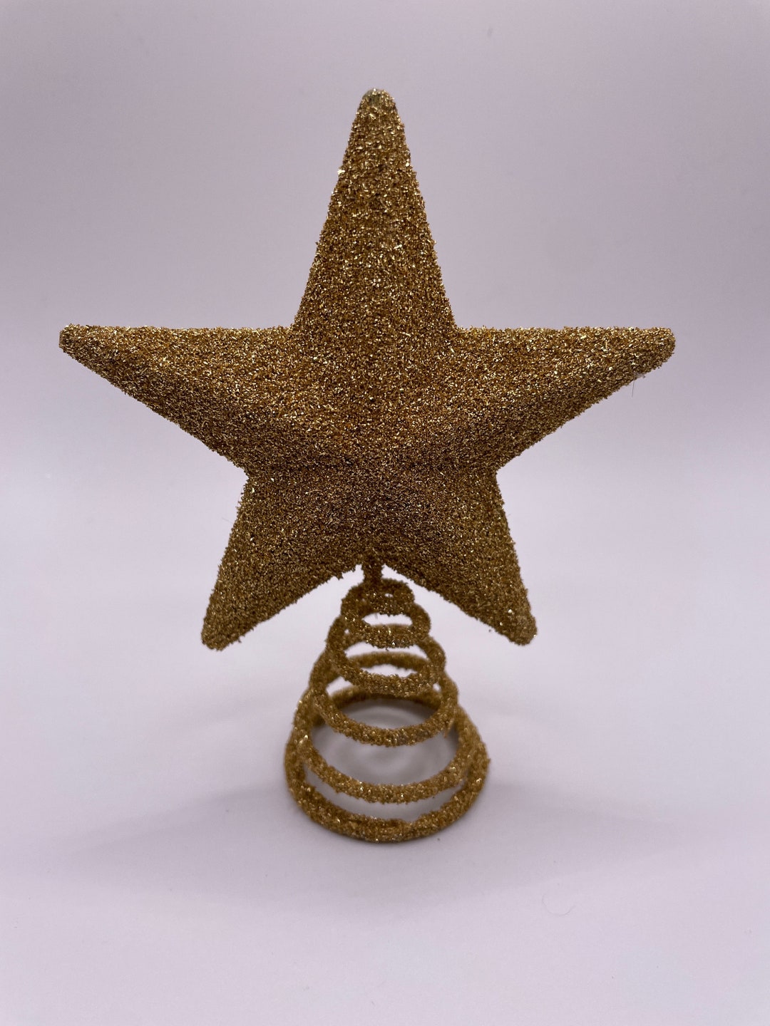 Gold Christmas VINTAGE Style TREE Topper for Small Table Top Etsy
