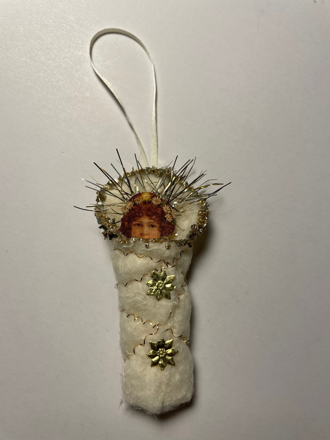 Angel Cotton Batting Ornament Etsy