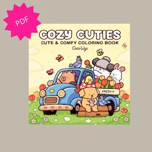 Cozy Colo Coloring Book / Printable PDF Coco Wyo / Digital Download / Anti-stress Art
