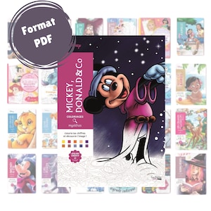 Coloriage mystère à imprimer – Livre PDF 100 pages – Activité zen pour adultes/enfants