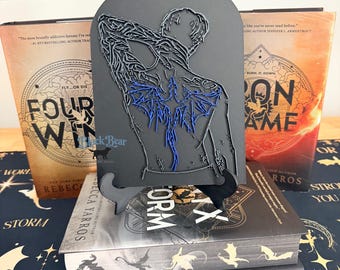 3D Printed Shadow Daddy bookshelf plaque with stand