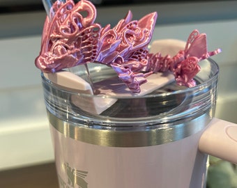 Butterfly Tadling Stanley Straw Topper