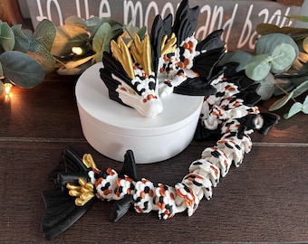 Koi Fish Dragon: Bookshelf Desk Decor