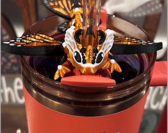 Butterfly Dragon Stanley straw Topper