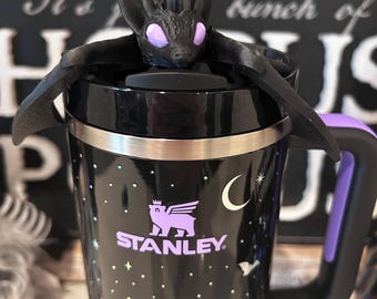 Bat Stanley Straw Topper: 10mm, Fits 40oz & 30oz Stanley Straws