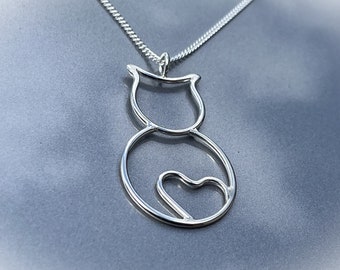 Stylized Cat with Heart