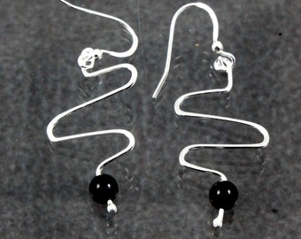 Z Swirl Earrings various Gemstones