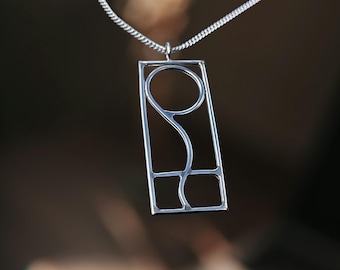 MacIntosh Inspired Sterling Silver Rose Pendant with Elegant Design and Gift-Ready Packaging