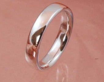 Sterling Silver Oval Section Comfort Fit Ring - Handcrafted Heavy Band - Custom Size Available