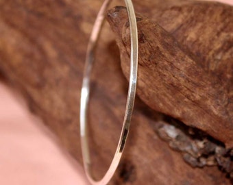 Sterling Silver 3 mm Textured Bangle
