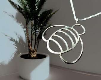 Stunning Sterling Silver Necklace with Fab Bee Pendant - Whimsical Nature Inspired Jewellery - Perfect Gift for Bee Lovers