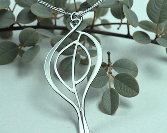 Handcrafted Sterling Silver Banana Leaf Pendant with Curb Chain - Nature-Inspired Elegance for Any Occasion