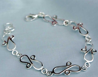 Sterling Silver Bow Tie Bracelet