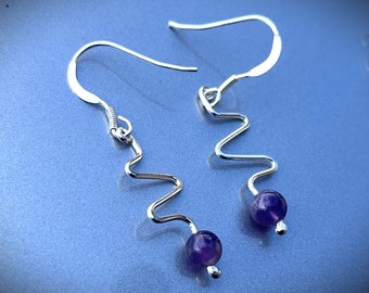 Z Swirl Earrings various Gemstones