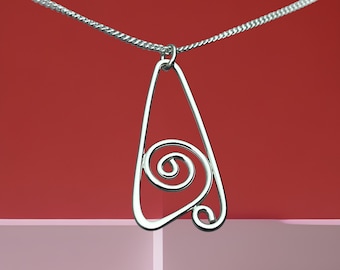 Groovy Flower Power Sterling Silver Pendant with 18 Chain & Gift Box