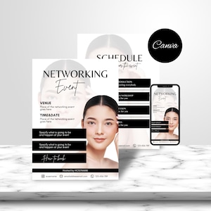 Event Flyer Templates Networking Flyer Design Editable Women&#39;s Empowerment Flyer Boss Babe Conference Canva Event Flyer Business Event Flyer