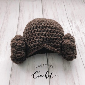 Princess Leia Inspired Baby Hat | Star Wars | Baby Girl Costume | Photo Prop | Baby Shower Gift | Baby