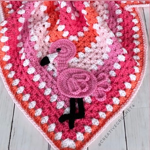 Pink Flamingo Summer Blanket | Baby Shower Gift | Baby Blanket |