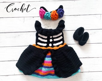 Dia de los Muertos Baby Dress | Coco |Baby Girl Costume | Halloween Costume | Photo Prop | Baby Shower Gift | Baby Girl Dress