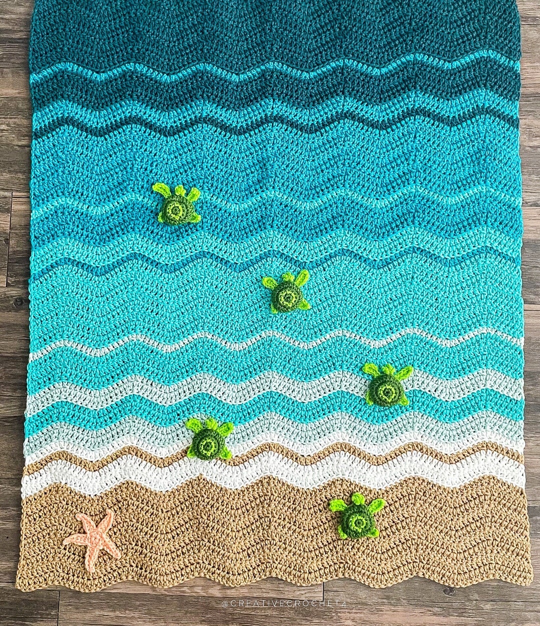 Sea Turtle Beach Ocean Themed Baby Blanket Baby Shower Gift Baby