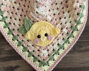 Lemon Baby Blanket | Baby Shower Gift | Baby Blanket | Gift  | Granny Square Blanket | Citrus Baby Blanket