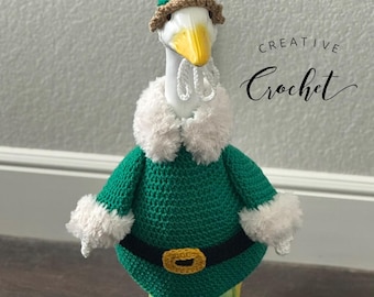 Elf Porch Goose Outfit – Christmas Goose Clothes – Holiday Porch Decor Costume