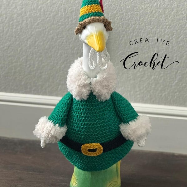 Elf Porch Goose Outfit – Christmas Goose Clothes – Holiday Porch Decor Costume