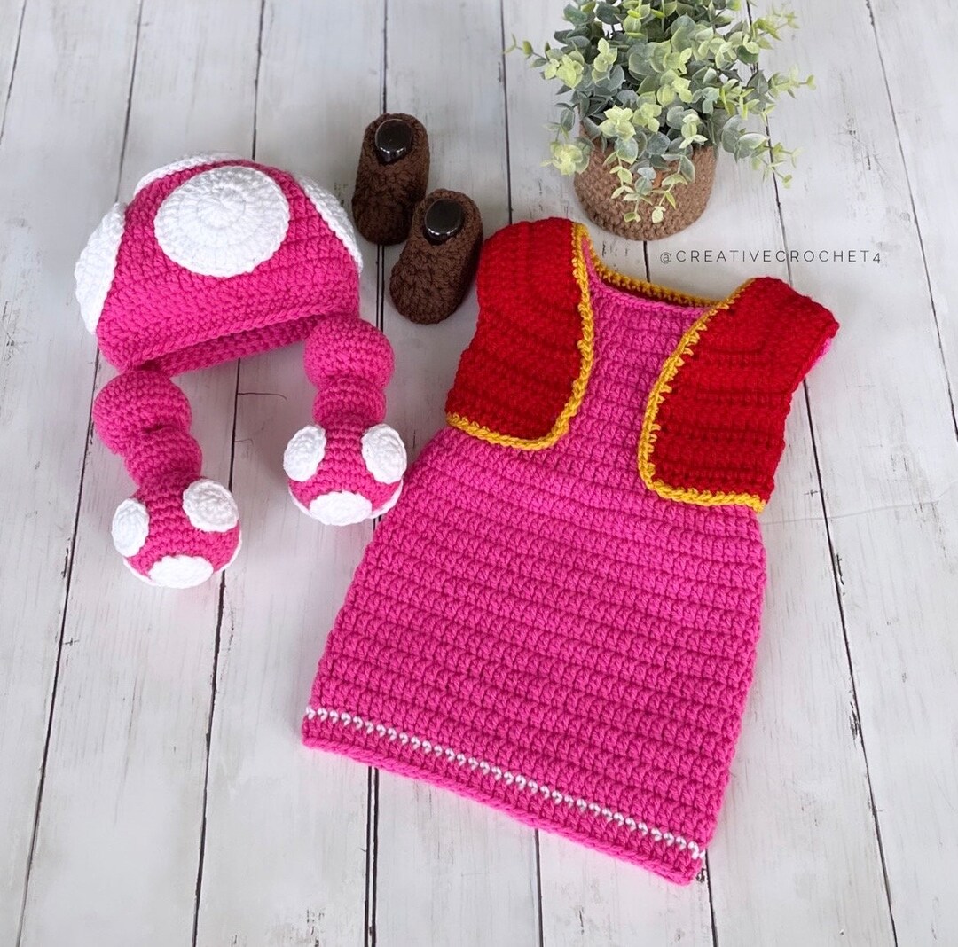 Toadette Inspired Dress Baby Girl Costume Baby Shower Gift Halloween