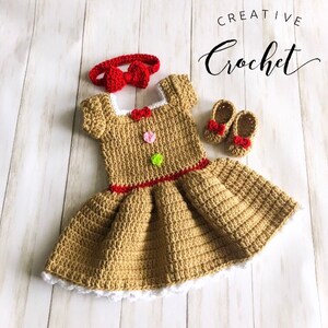 gingerbread dress crochet pattern Crochet Gingerbread Girl Dress