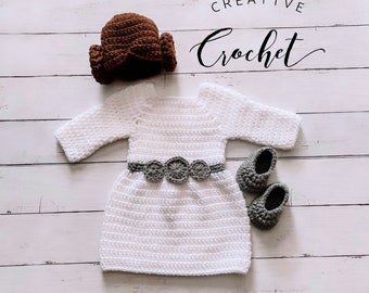 Disfraz de bebé inspirado en la Princesa Leia / Regalo para baby shower / Regalo de cumpleaños