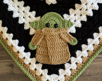 Baby Alien Yoda Grogu Baby Blanket | Baby Shower Gift | Baby Blanket | Gift Set
