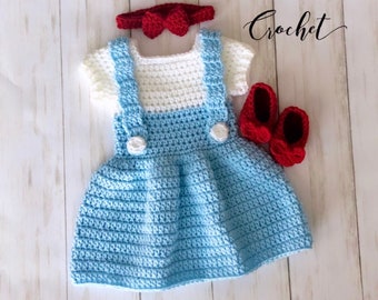 Wizard of Oz Dorothy Baby Dress | Baby Girl Costume | Halloween Costume | Photo Prop | Baby Shower Gift | Baby Girl Dress |