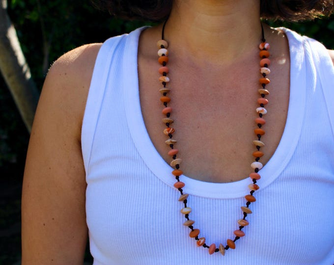Nursing Necklace for Mom | Silicone Sensory Necklace | Terra Cotta Breastfeeding Necklace | New Mom Gift | Babywearing Accessory