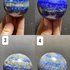Lapis Lazuli Sphere: Natural Blue Stone with Free Stand imagem 2