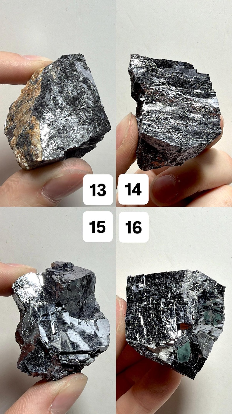 Natural Raw Galena | Cubic Galena Mineral Specimens | Shiny Gray Crystal Chunks | You Pick! image 5