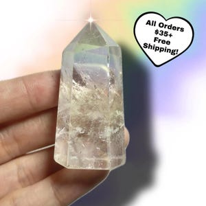 Angel Aura Quartz Point | Iridescent Rainbow Healing Crystal Tower | Beautiful Rainbow Reflection Point | Unique Crystal Gift | You Pick!