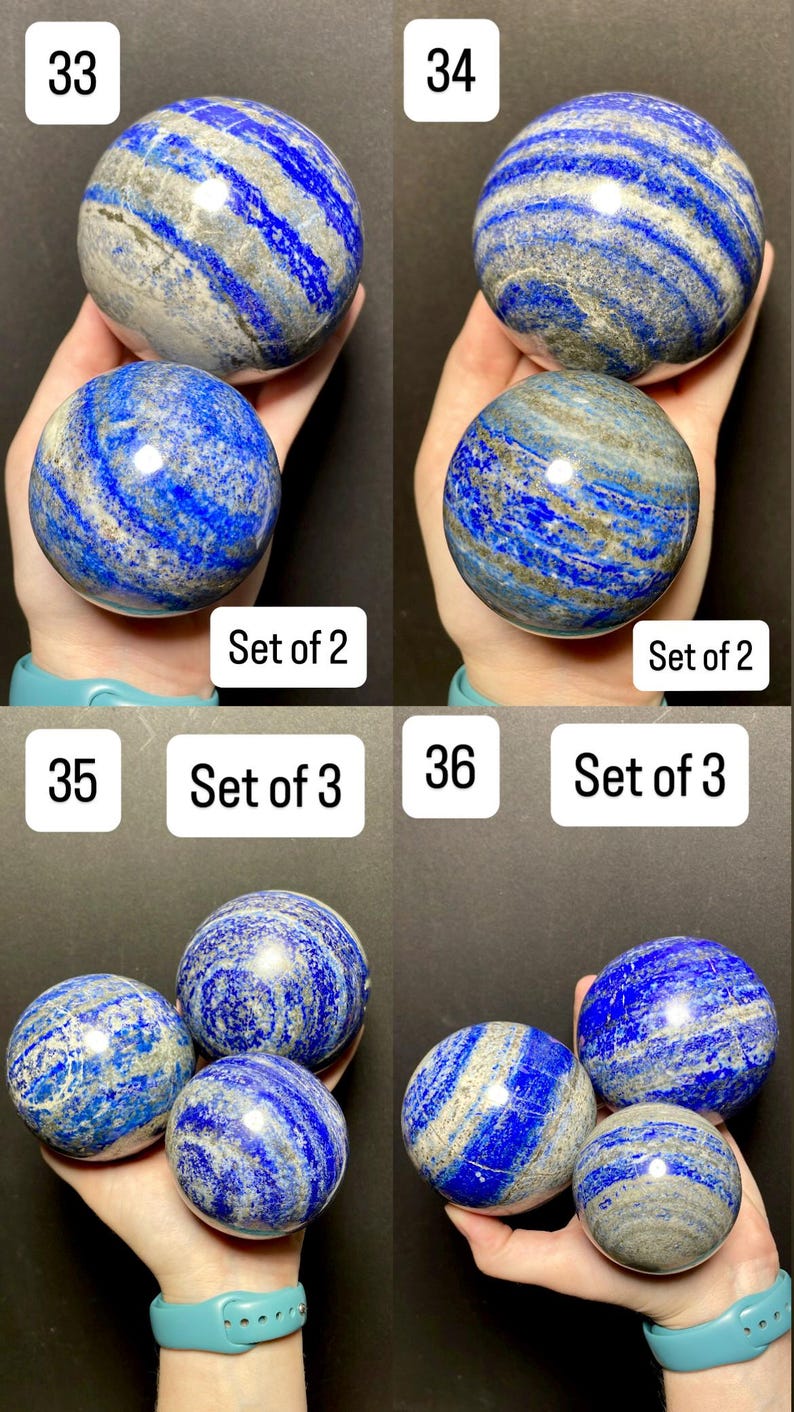 Lapis Lazuli Sphere: Natural Blue Stone with Free Stand imagem 10