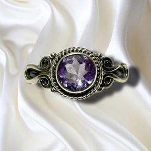 Natural Amethyst 925 Sterling Silver Rings | Handmade Gemstone Rings | Purple Amethyst Rings | YOU PICK ! | Gift For Her |