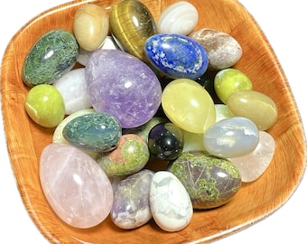 Huevos de cristal misteriosos, mezcla de confeti de huevo de cristal, cucharillas de confeti de huevo misterioso, cucharillas de la suerte, cristales mixtos naturales