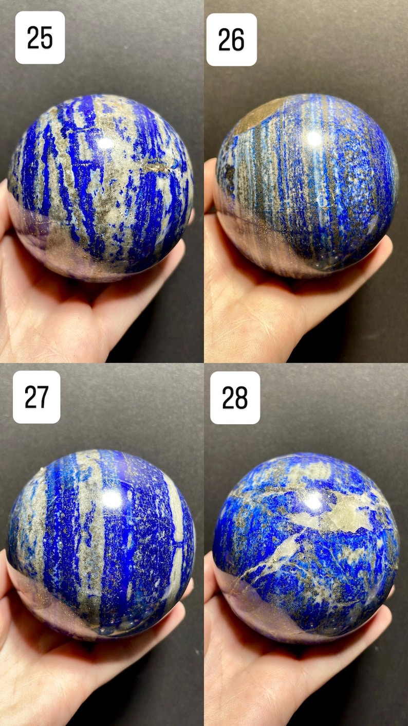 Lapis Lazuli Sphere: Natural Blue Stone with Free Stand imagem 8