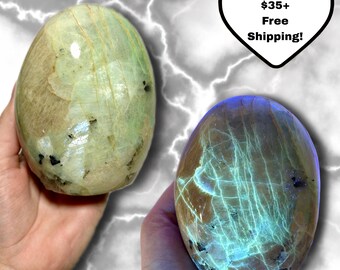Natural Garnierite Free Forms | Polished Green Moonstone Free Forms | UV Reactive Crystals | Lightning Glow Crystals | You Pick Free Form!