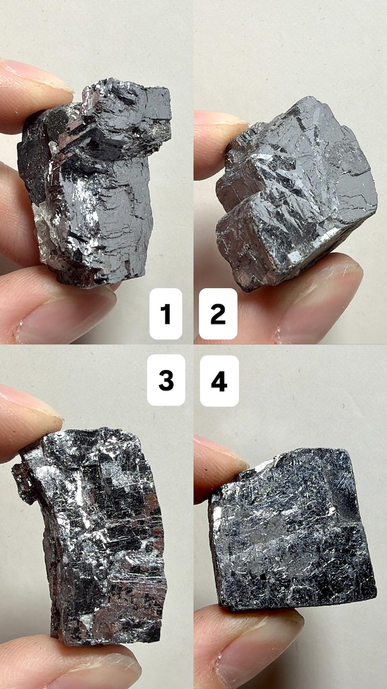 Natural Raw Galena | Cubic Galena Mineral Specimens | Shiny Gray Crystal Chunks | You Pick! image 2