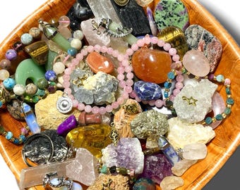 BEST SELLING Crystal Confetti Scoop: Mystery Crystal Bags | Mixed Lucky Scoop | Tumble Stones, Minerals, Bracelets, Pendants Gifts and MORE!