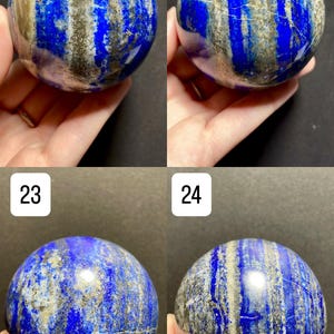 Lapis Lazuli Sphere: Natural Blue Stone with Free Stand imagem 7