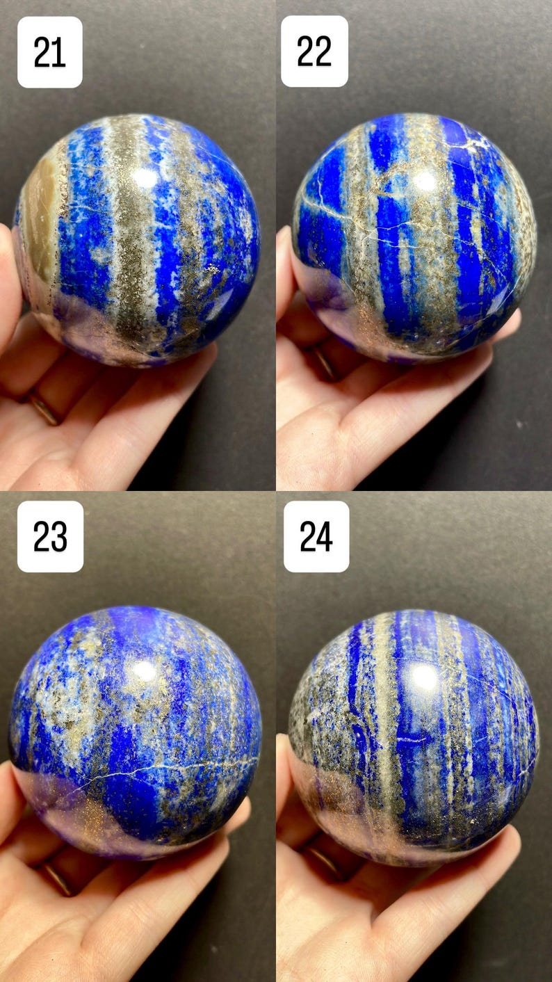 Lapis Lazuli Sphere: Natural Blue Stone with Free Stand imagem 7