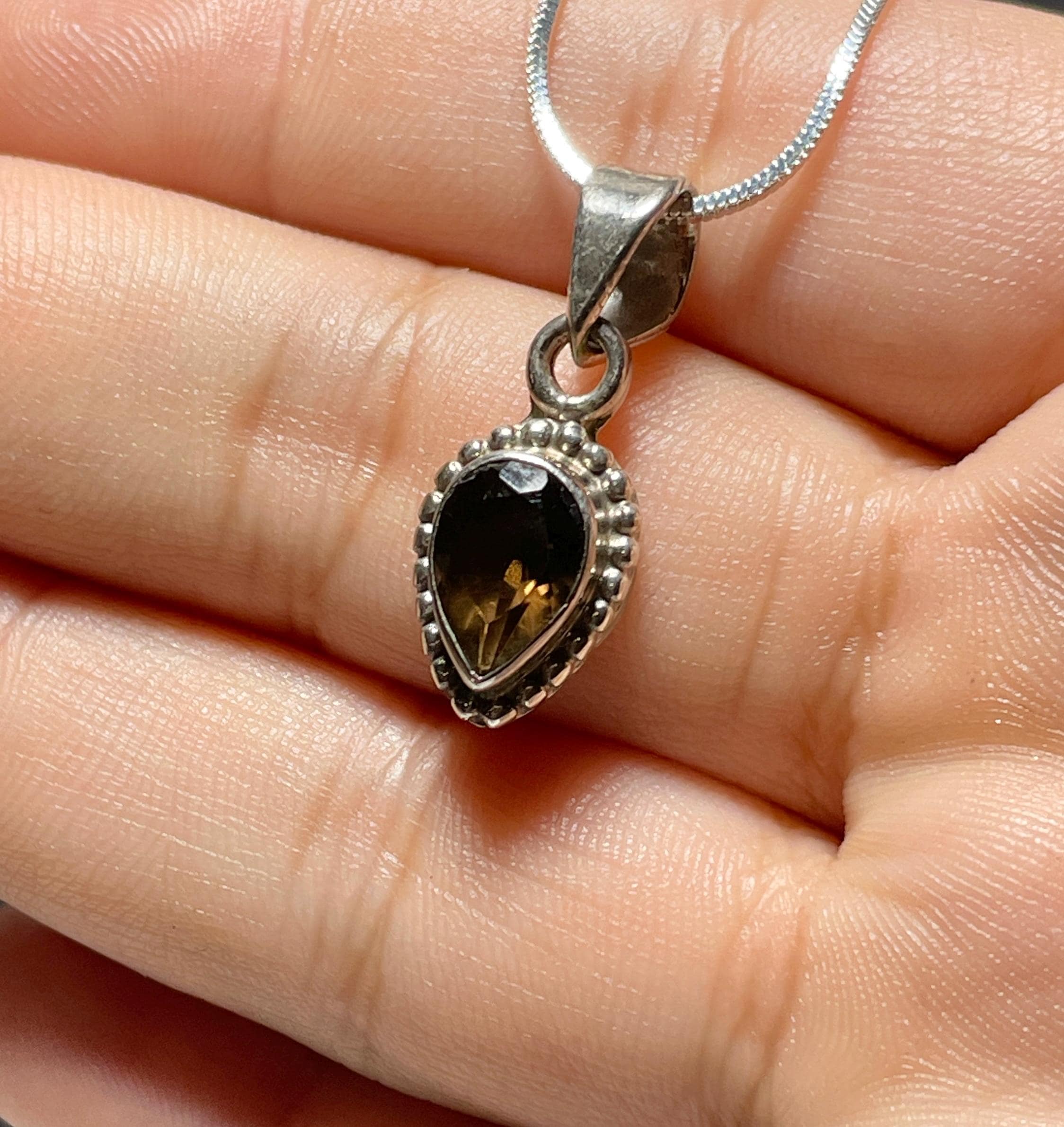 アクセサリー MHT smoky quartz Heart pendant top Antique Victorian Large Smokey Quartz Heart Pendant 90ct