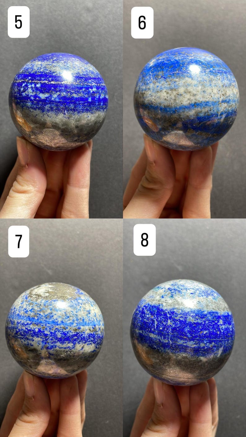 Lapis Lazuli Sphere: Natural Blue Stone with Free Stand imagem 3